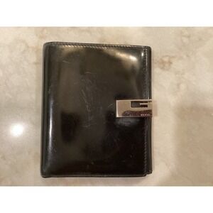 Gucci Black‎ Leather Wallet Coin Purse Card Holder Small